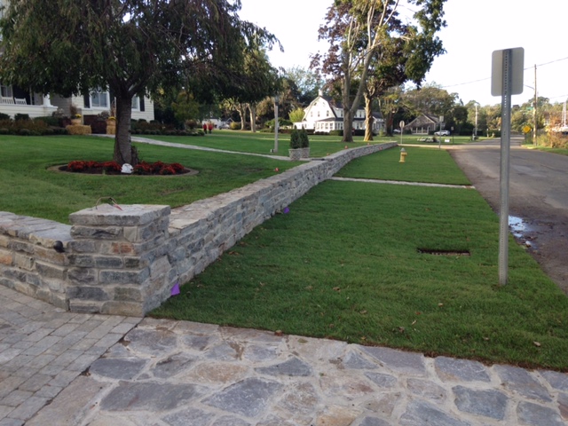 73 Shore Road Driveway and Stone Fencing 4