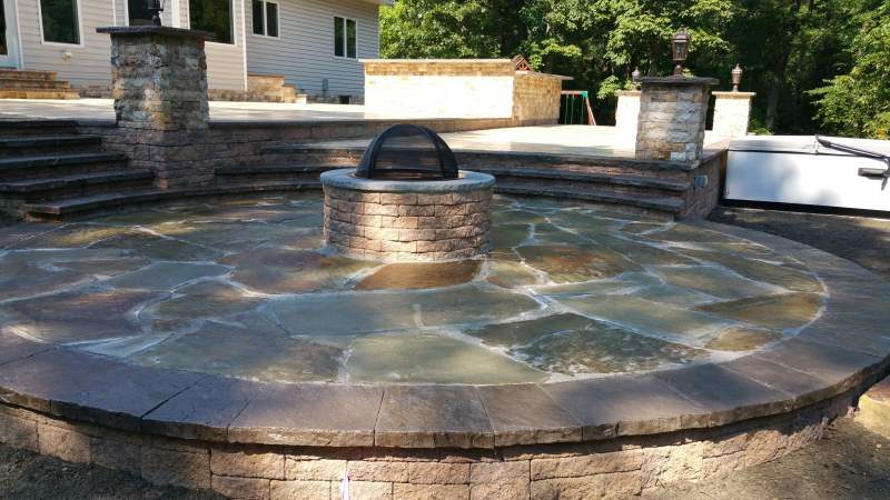 Backyard Patio with Fire Pit New Jersey