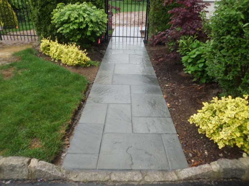 Blue Stone Entrance with Gate New Jersey