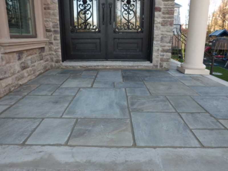 Blue Stone Front Door Entrance in New Jersey
