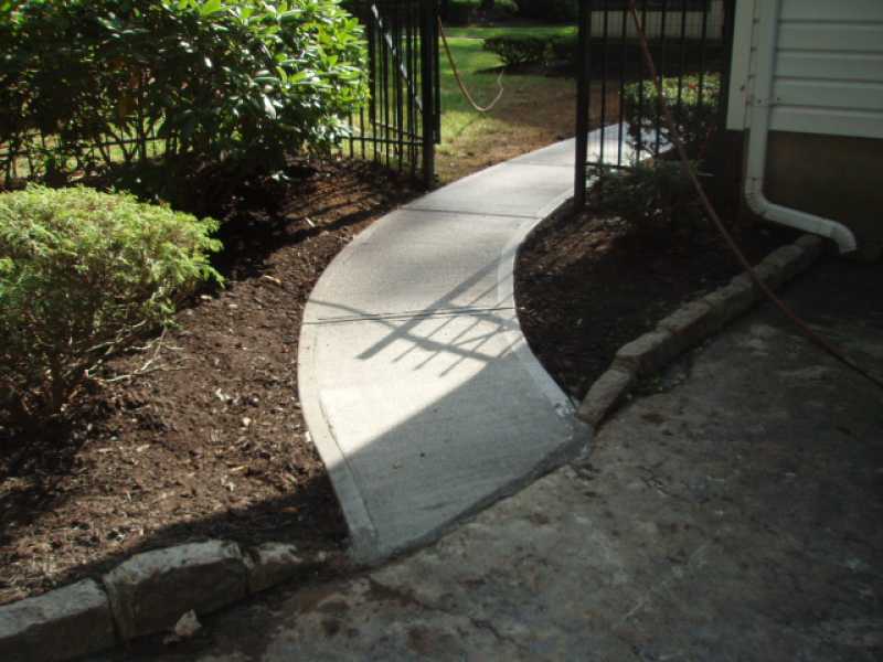 Concrete Walkway Side Entrance with Gate NJ