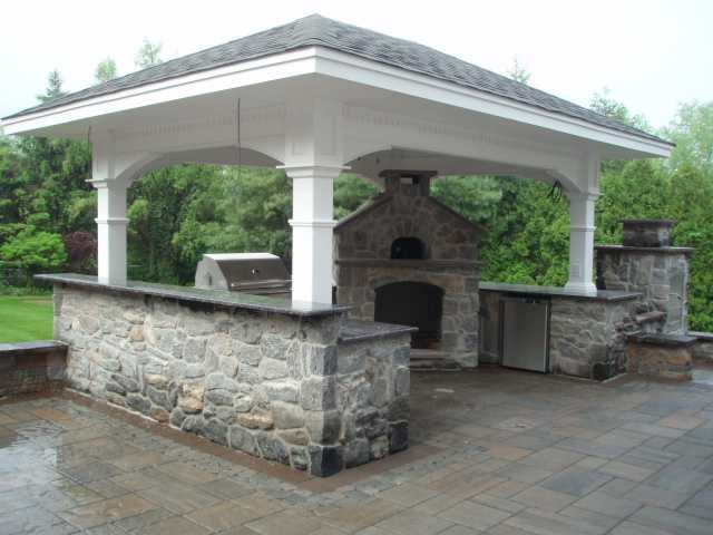 Covered Raised Patio with Outdoor Kitchen