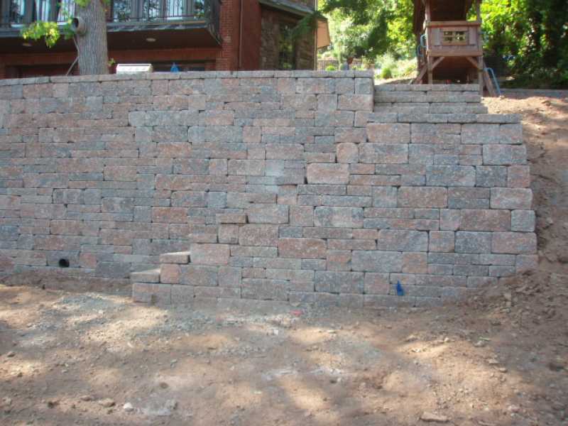 Custom Brick Stairway and Retaining Wall Design