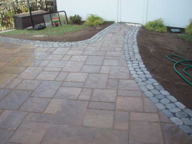 Custom Driveway with Walkway Extension