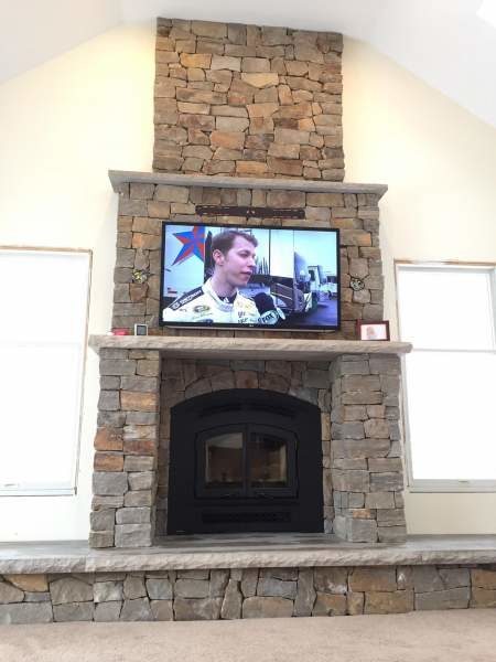 Custom Fireplace with Flat Screen TV
