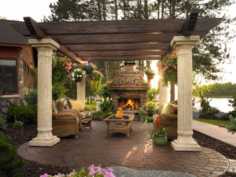 Custom Pergola Design with Columns NJ