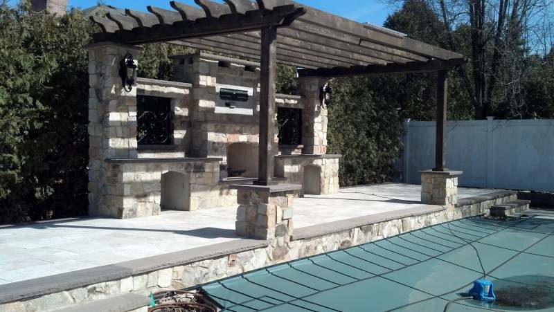 Custom Pool Deck Pergola in New Jersey