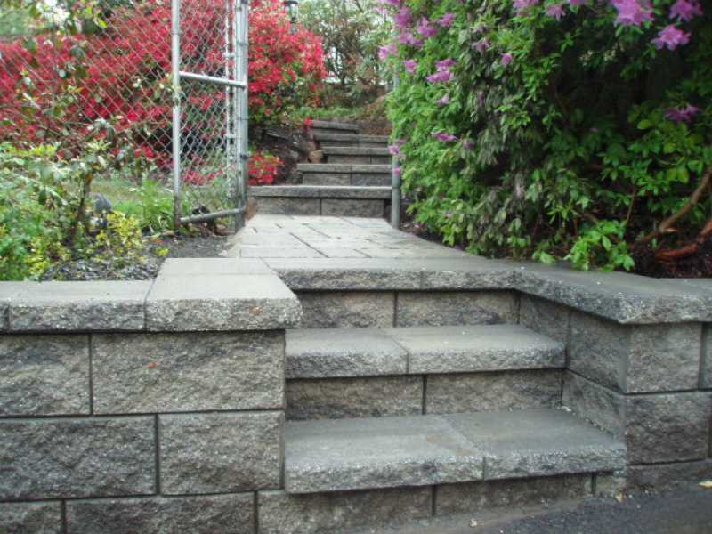 Custom Stairway to Fenced Garden