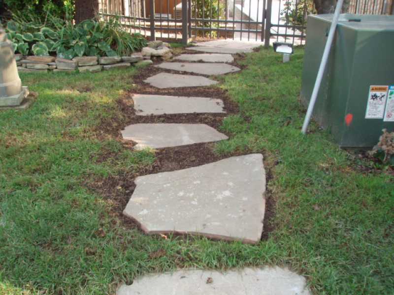 Custom Stone Walkway Landscape Design