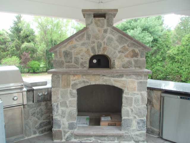 Custom Stonework Design Outdoor Kitchen NJ