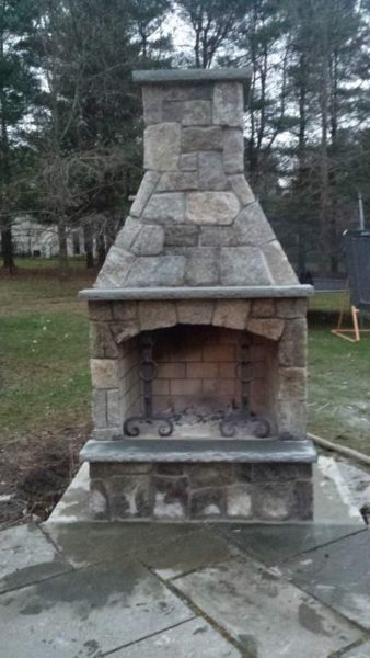 Custom Stonework Fireplace by Millenium Stone Works