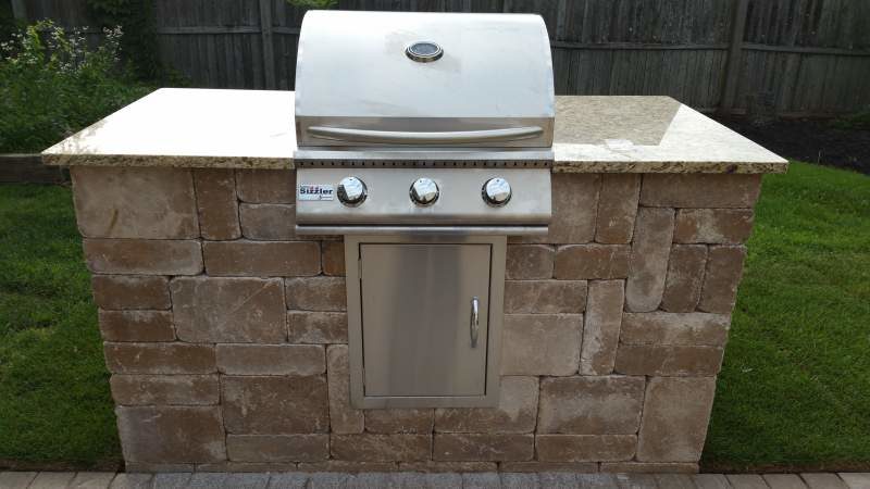 Custom Stonework Grill Design and Installation