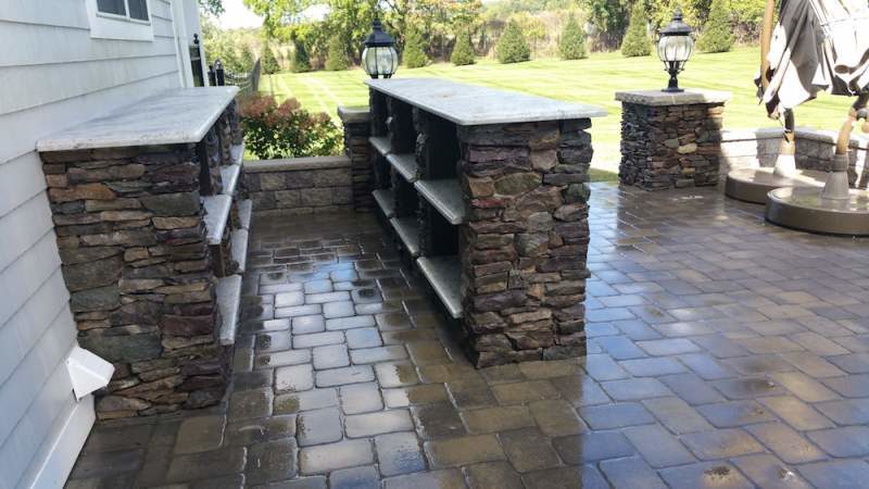 Exterior Stone Bar Custom Design in NJ