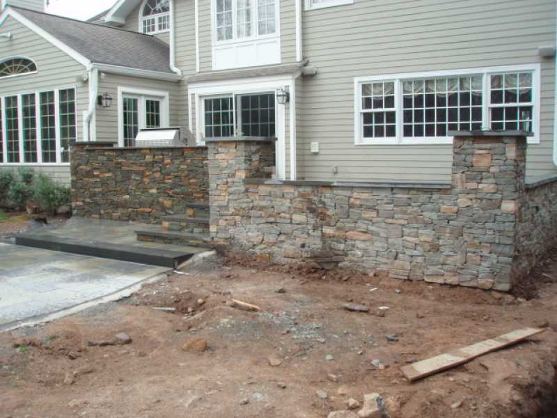 Front Door Entrance Stone Design and Installation