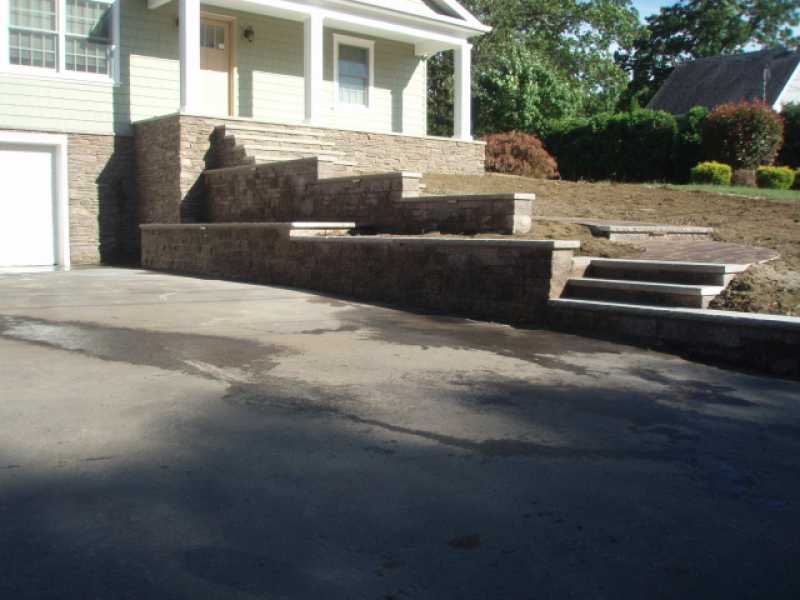 Front Entrance Stone Steps by Millenium Stoneworks