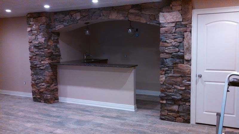 Interior Stone Bar Layout and Design