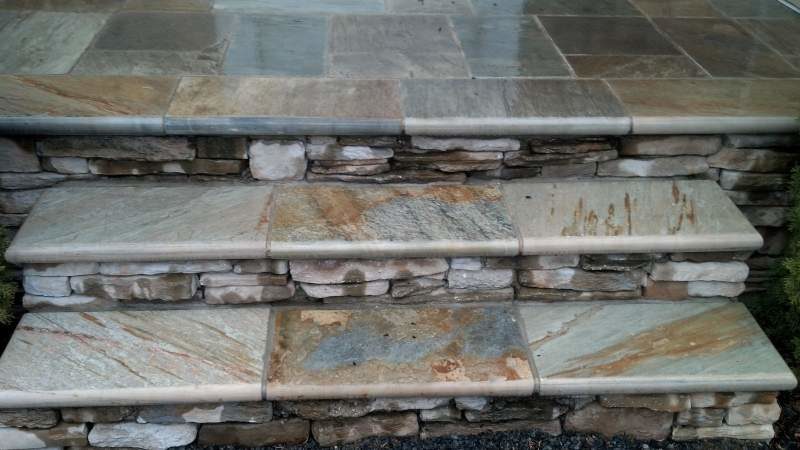 Layered Stone Custom Stairway in NJ