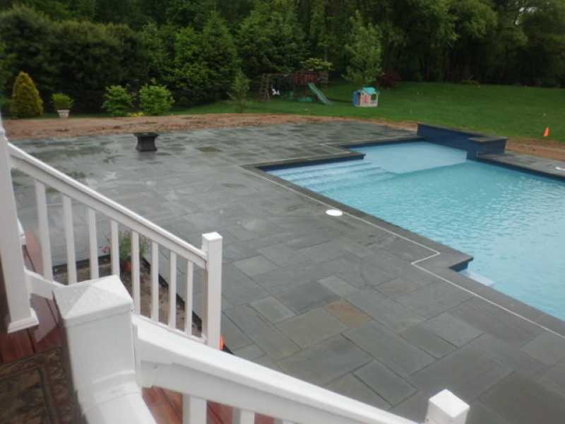 New Jersey Bluestone Pool Deck by Millenium Stoneworks