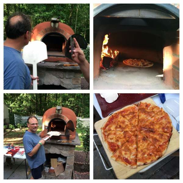 Outdoor Wood Fire Pizza Oven in Action New Jersey