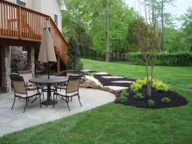 Outside Landscape Design and Seating Area