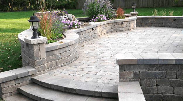 Raised Patio with Stairs