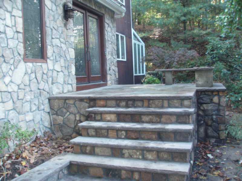 Side Entrance Stone Steps Design