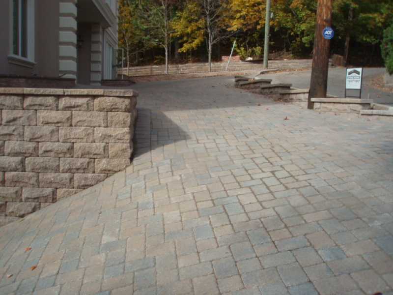 Sloped Custom Driveway by Millenium Stone Works
