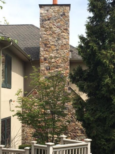 Stucco Chimney and stucco fireplace