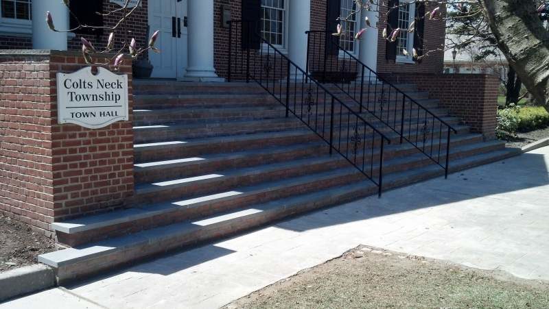 Town Hall Custom Brick Stairway and Railings