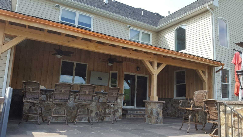 blue stone porch floor