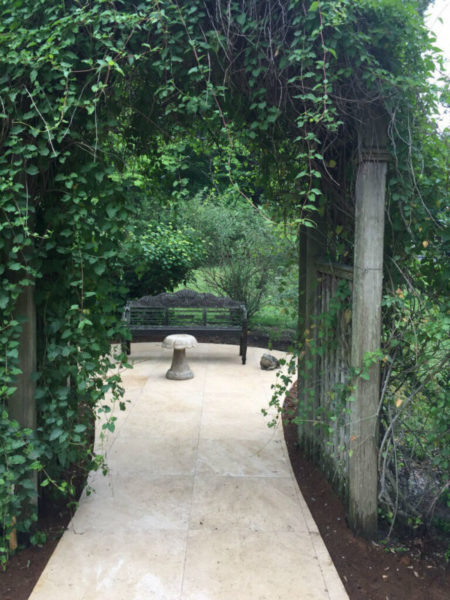 gazebo with bench