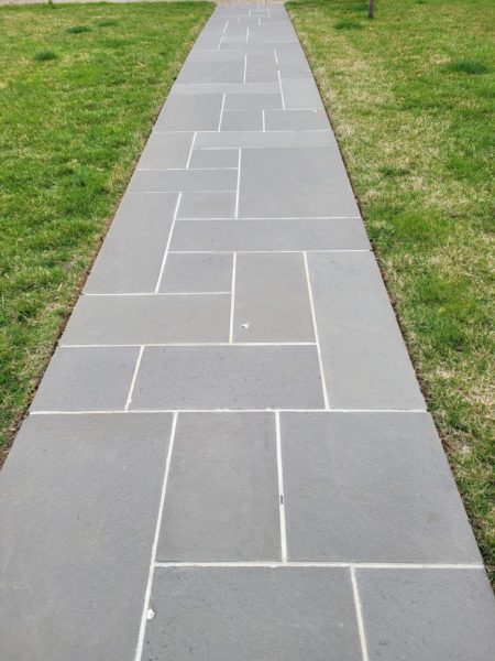 new stone walkway